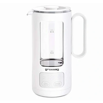 Afbeelding van grossag WK 8.00 glazen waterkoker met 0,5 liter pot, BPA vrij, voor thee en babyvoeding, wit