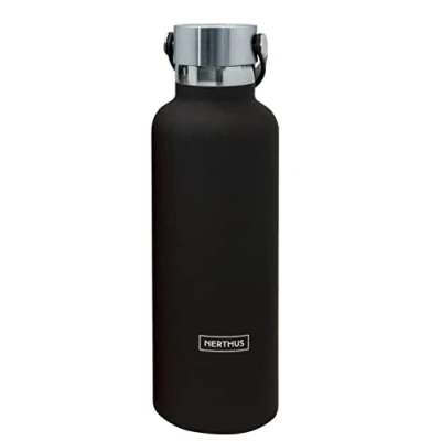 Afbeelding van Nerthus Drinkfles Sport Vacuüm 750ml Zwart (warm En Koud)