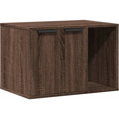 Afbeelding van vidaXL Kattenbakkast 60x40x40 cm bewerkt hout bruin eikenkleurig
