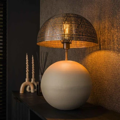 Afbeelding van Hoyz Collection Tafellamp 1L Sphere Natural L Grey