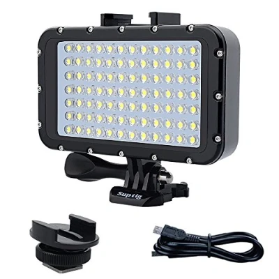 Afbeelding van Suptig Videolicht, waterdichte lamp, duiklicht, 84 leds, waterdicht, 50 meter, compatibel met spiegelreflexcamera&#039;s, GoPro, Canon, Nikon Pentax, Panasonic, Sony Samsung