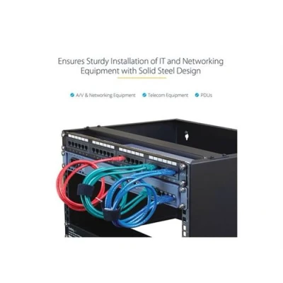 Afbeelding van StarTech.com 10U 14 BRACKET rack Wandrek Zwart