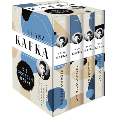Afbeelding van Franz Kafka, Die großen Werke (Die Erzählungen Der Verschollene Prozess Das Schloss) (4 Bände im Schuber)