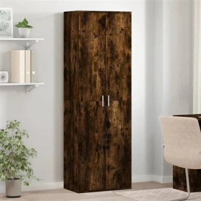 Afbeelding van vidaXL Hoge kast 60x35x180 cm bewerkt hout gerookt eikenkleurig