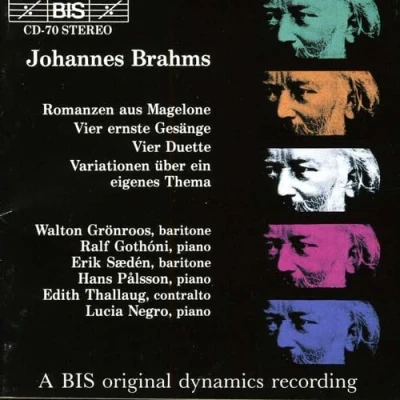 Afbeelding van Walton Gronroos &amp; Ralf Gothoni Brahms: Romanzen Aus Magelone For Bariton (CD)