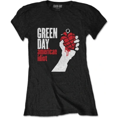 Afbeelding van Green Day American Idiot Dames T shirt S Zwart