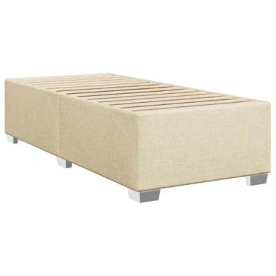 Afbeelding van vidaXL Bedframe stof crèmekleurig 90x190 cm
