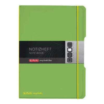 Afbeelding van Herlitz schrift flex A4 PP hellgrün 2x 40Bl. kariert/linie