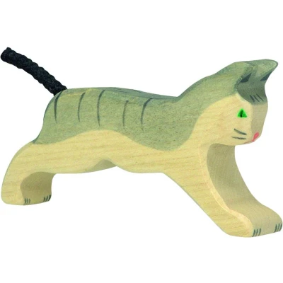 Afbeelding van Holztiger kat rennend 11 cm