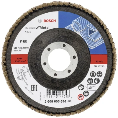 Afbeelding van Bosch Accessories 2608603654 X431 Lamellenschijf Diameter 115 mm Boordiameter 22.33 Staal 1 stuk(s)