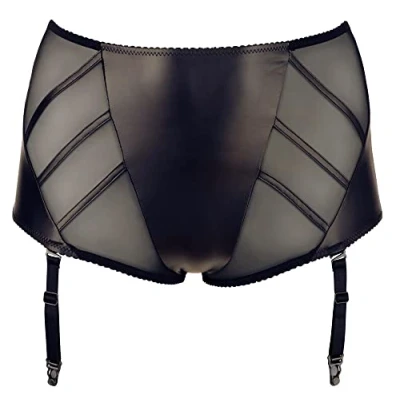 Afbeelding van Wetlook Slip met Jarretels Zwart