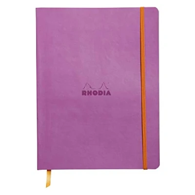 Afbeelding van Rhodia 117511C Notitieboek met zachte envelop, gelinieerd, 80 vellen, 19 x 25 cm, violet