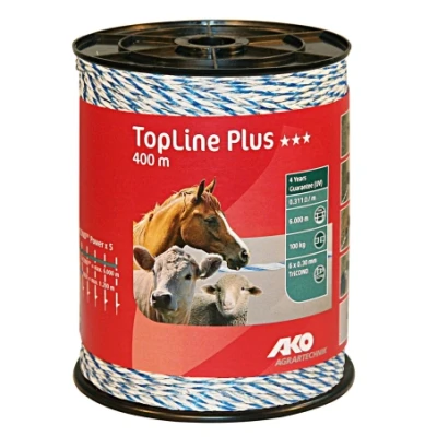 Afbeelding van Ako schrikdraad topline plus wit/blauw 400m