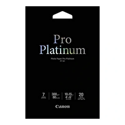 Afbeelding van Canon PT 101 photo paper pro platinum 300 grams 10 x 15 cm (20 vel) Pak