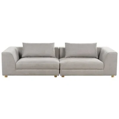 Afbeelding van Beliani LERMON Driezitsbank Lichtgrijs Polyester