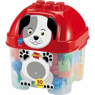 Image de Jeu de construction Ecoiffier Baril chien Abrick 50 pièces