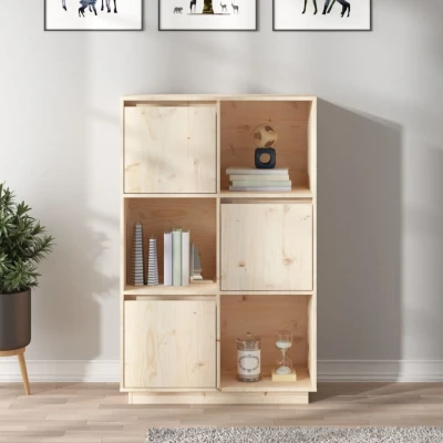 Afbeelding van Hoge kast 74x35x117 cm massief grenenhout