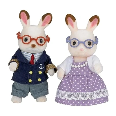 Afbeelding van Sylvanian Families Le Village Les Grands Parents Chocolade Konijn 5190 Grootouders Mini Poppen