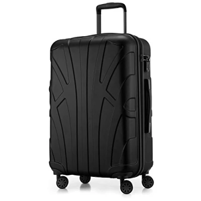 Afbeelding van Suitline Harde koffer met uitbreidbare hardshell hoes, TSA, (S, M &amp; L), zwart, zwart., 66 cm
