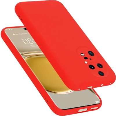 Afbeelding van Cadorabo Hoesje geschikt voor Huawei P50 PRO in LIQUID ROOD Beschermhoes gemaakt van flexibel TPU silicone Case Cover