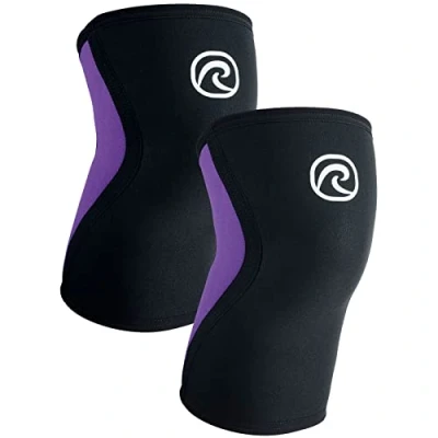 Afbeelding van Rehband 3 mm neopreen kniebrace, lichtgewicht, voor mannen en vrouwen, duursport kniebandage ademend, sportbandage, kleur: paars 1 paar, maat: L