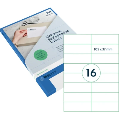 Afbeelding van Etiket Rillprint 105x37mm mat transparant 400 etiketten