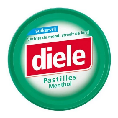 Afbeelding van Diele Suikervrij Menthol Pastilles 75 Gram