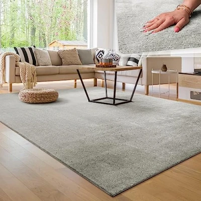 Afbeelding van Paco Home Tapijt voor woonkamer Eenkleurig Wasbaar Zacht kortstondig pooltje 120x170 cm