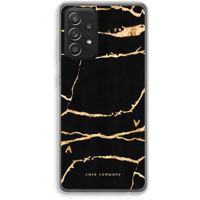 Afbeelding van Case Company® hoesje geschikt voor Samsung Galaxy A52s 5G Gouden marmer Soft Cover Telefoonhoesje Bescherming aan alle Kanten en Schermrand