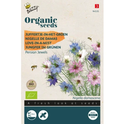 Afbeelding van Organic Nigella, Juffertje in het groen Persian Jewels BIO Buzzy