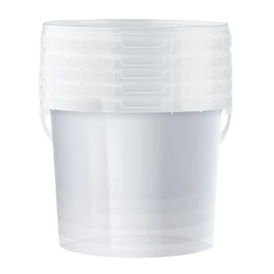 Afbeelding van POSH emmer 10 liter van transparant kunststof, geschikt voor levensmiddelen, lekvrij, geurloos, robuust, stabiel en luchtdicht, met handvat (5, liter)