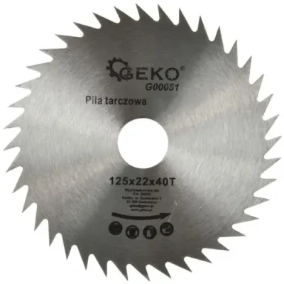 Afbeelding van GEKO Circular saw blade for wood 125x22x40T