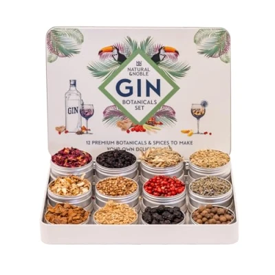 Image de Gin Botanicals and Infusions Coffret cadeau de 12 meilleures plantes et épices pour le gin.