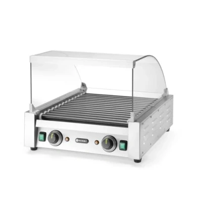 Afbeelding van Hendi Glazen afdekking voor worstenroller grill energiebesparend 470x325x240 mm