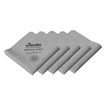 Afbeelding van Vileda Professional Purmicro actieve doeken, grijs, 5 stuks