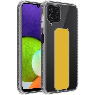 Afbeelding van Cadorabo Hoesje geschikt voor Samsung Galaxy A22 4G / M22 M32 in GEEL Beschermhoes gemaakt van flexibel TPU silicone Cover Case met houder en standfunctie
