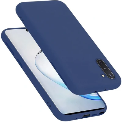 Afbeelding van Cadorabo Hoesje geschikt voor Samsung Galaxy NOTE 10 in LIQUID BLAUW Beschermhoes gemaakt van flexibel TPU silicone Case Cover