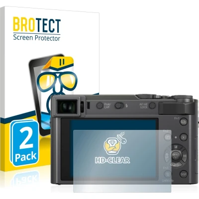 Afbeelding van BROTECT Screenprotector voor Panasonic Lumix DC TZ200 Folie Beschermfolie transparant (2 Stuks)