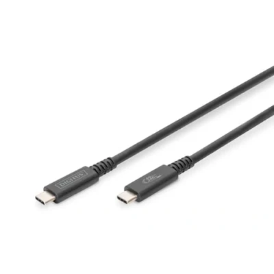 Image de DIGITUS Câble USB 24 pin C (M) pour Thunderbolt 3 / 2.0 3.0 3.1 80 cm Alimentation (100 W) support 8K30Hz (7680 x 4320) prise en charge de 4K60Hz (3 840 2 160) (DP) 5K60Hz (5120 2880)