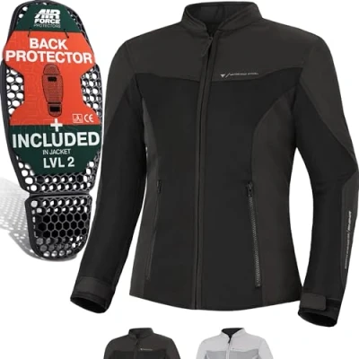 Afbeelding van SHIMA OPENAIR LADY motorjas voor dames, lichte en ademende van mesh, CE bescherming op rug, schouders ellebogen, breedteverstelling (zwart, L)