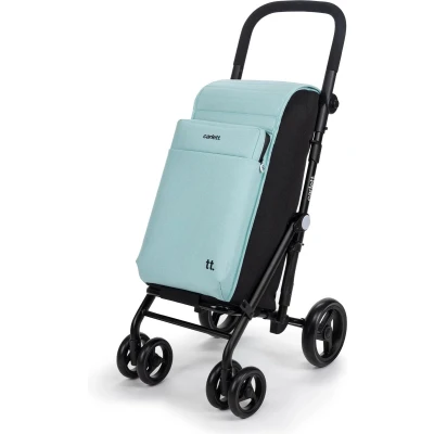 Afbeelding van Carlett URBAN Quad LETT430 Cooler Boodschappentrolley Koelvak 4 wielen Opvouwbaar 50 L Mint Groen