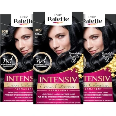 Afbeelding van Palette Intensieve Crème 909/1 1 blauw zwart, verpakking van 3 (3 x 115 ml)