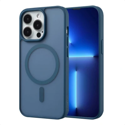 Afbeelding van imoshion Hoesje Geschikt voor iPhone 13 Pro Color Guard Backcover MagSafe Donkerblauw