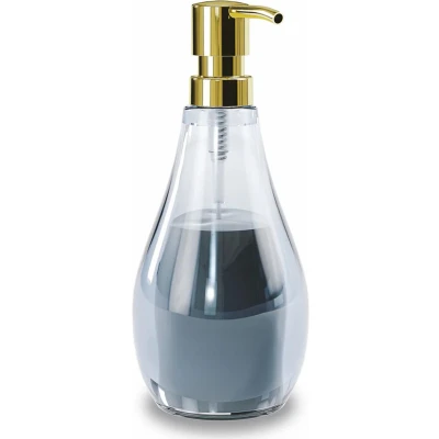 Afbeelding van Umbra Droplet 280 ml vloeibare zeep, afwasmiddel dispenser acrylglas voor badkamer en keuken, denim blauw normaal
