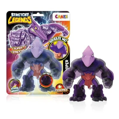 Afbeelding van CRAZE Legends Pterotrooper Stretchy elastische actiefiguren voor kinderen, rekbare superheldenfiguren om te verzamelen met slijmvulling