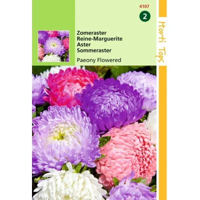 Afbeelding van 2 stuks Hortitops Callistephus Chinensis Pioenbloemige Reuzen G...