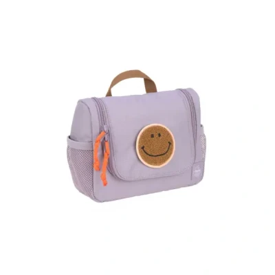 Afbeelding van Lassig toilettas/ washbag lilac smiley