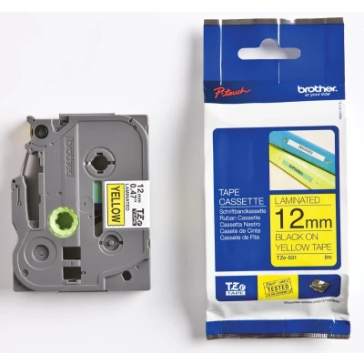 Afbeelding van Brother TZe S631 Tape Zwart op geel (12 mm)