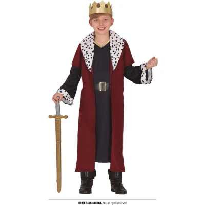 Afbeelding van Guirca Koning Prins &amp; Adel Kostuum Art Tuur De Eerste Jongen Rood 5 6 jaar Carnavalskleding Verkleedkleding