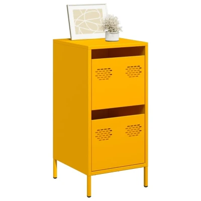 Afbeelding van vidaXL Dressoir 35x39x73,5 cm koudgewalst staal mosterdgeel
